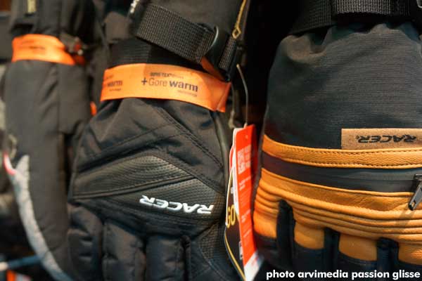 grand choix de gants de ski toutes marques et marque racer